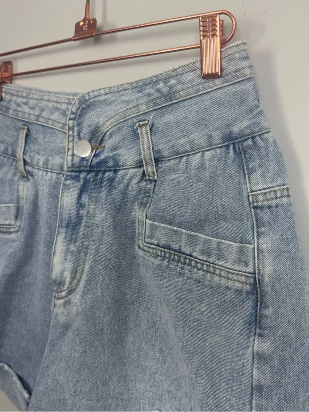 CLOUD TEN | Light Blue High-Waist Denim Shorts Women’s Size Medium